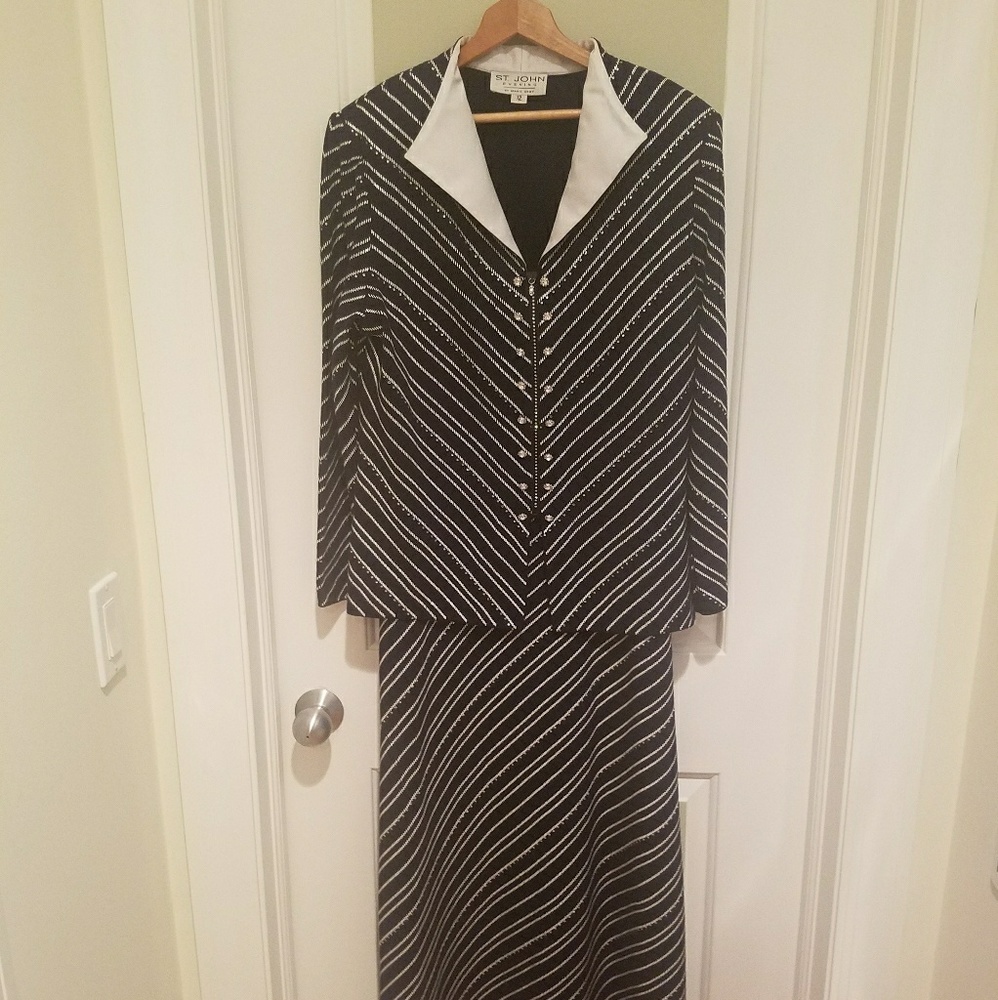 Long strapless dress with matching jacket